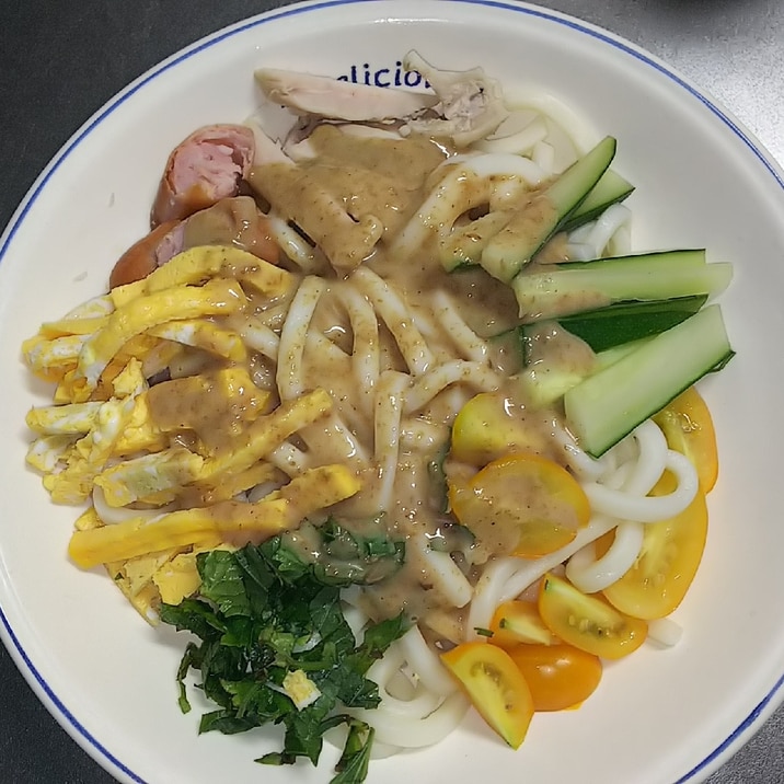 うどんを使ったゴマだれ冷やし中華 レシピ 作り方 By かも00 楽天レシピ